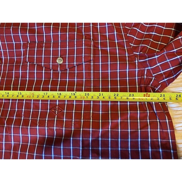 Roper Western Shirt Men’s L Red  Blue Plaid Lightweight Button Down Rodeo NWTS - Picture 11 of 12